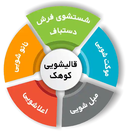 انواع خدمات در قالیشویی کوهک